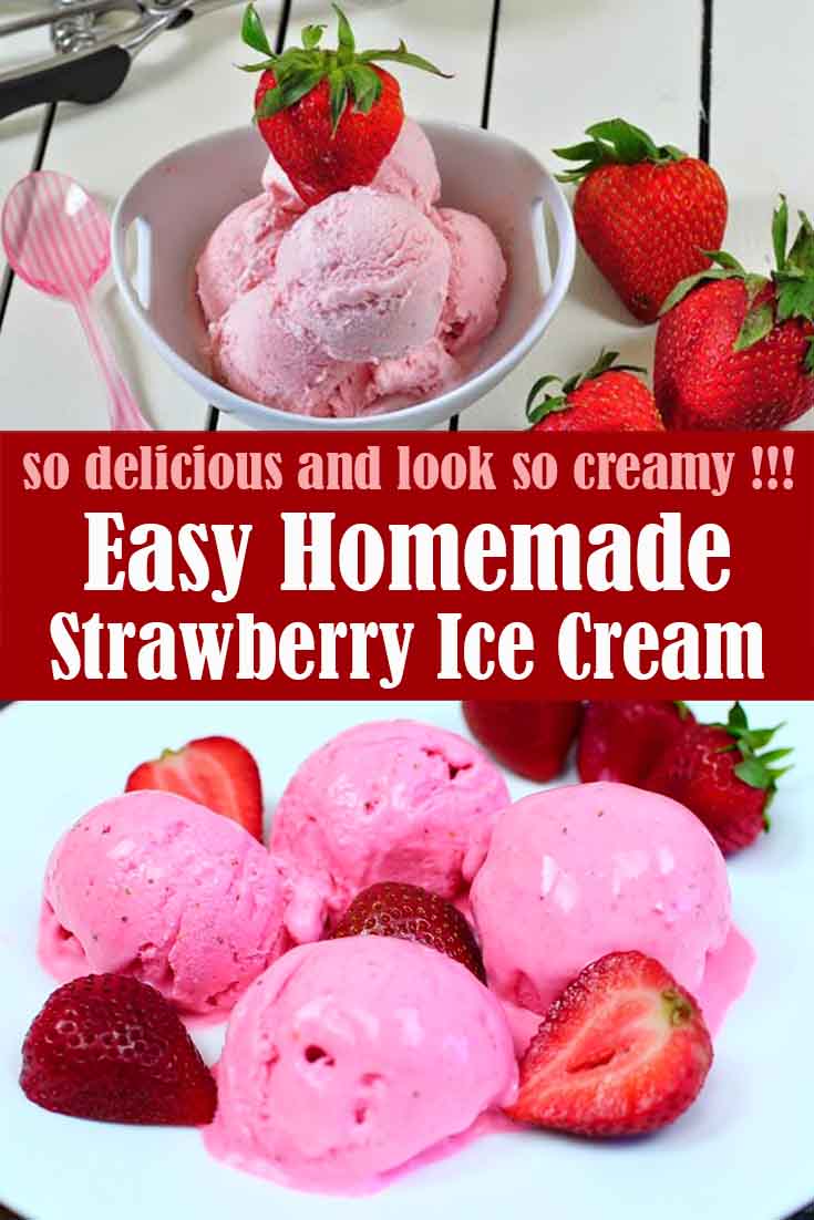 Easy Homemade Strawberry Ice Cream Recipe