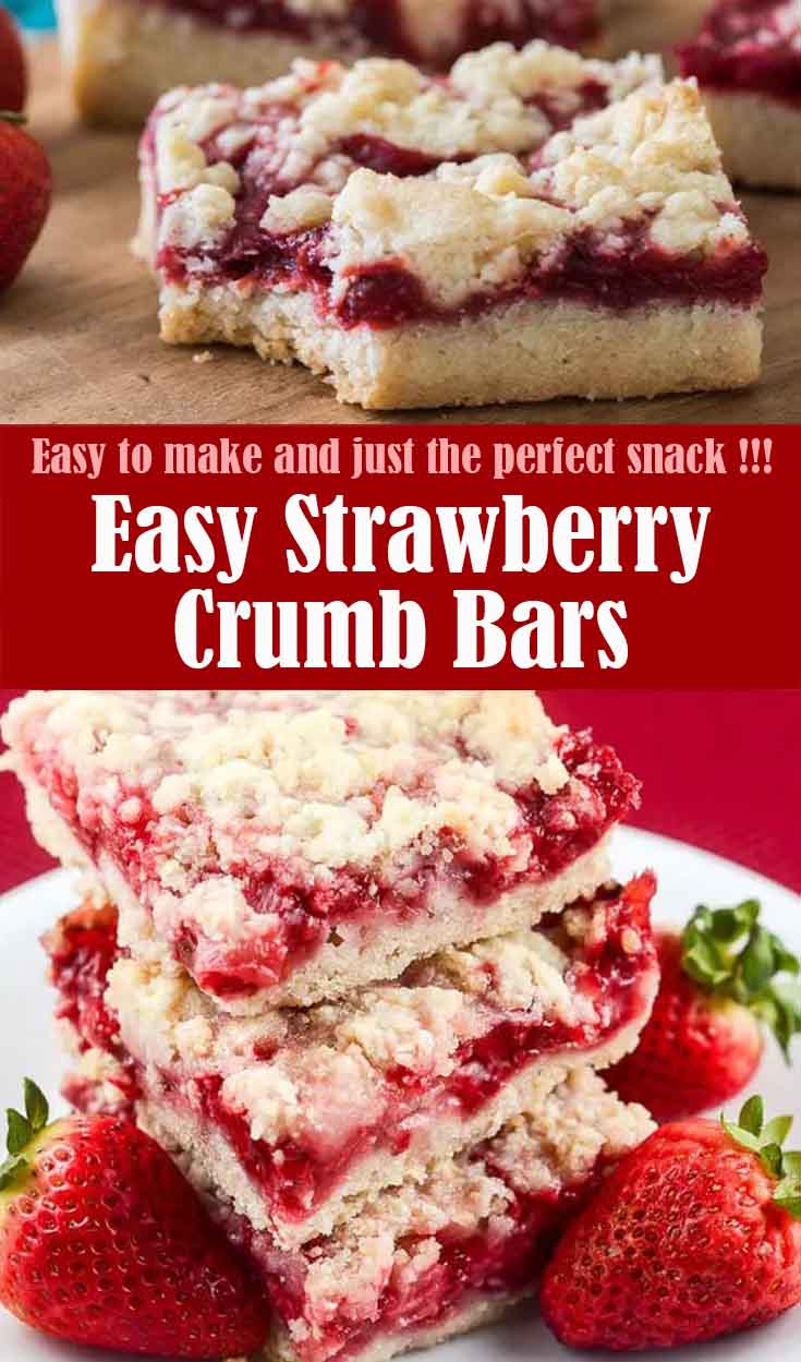 Easy Strawberry Crumb Bars