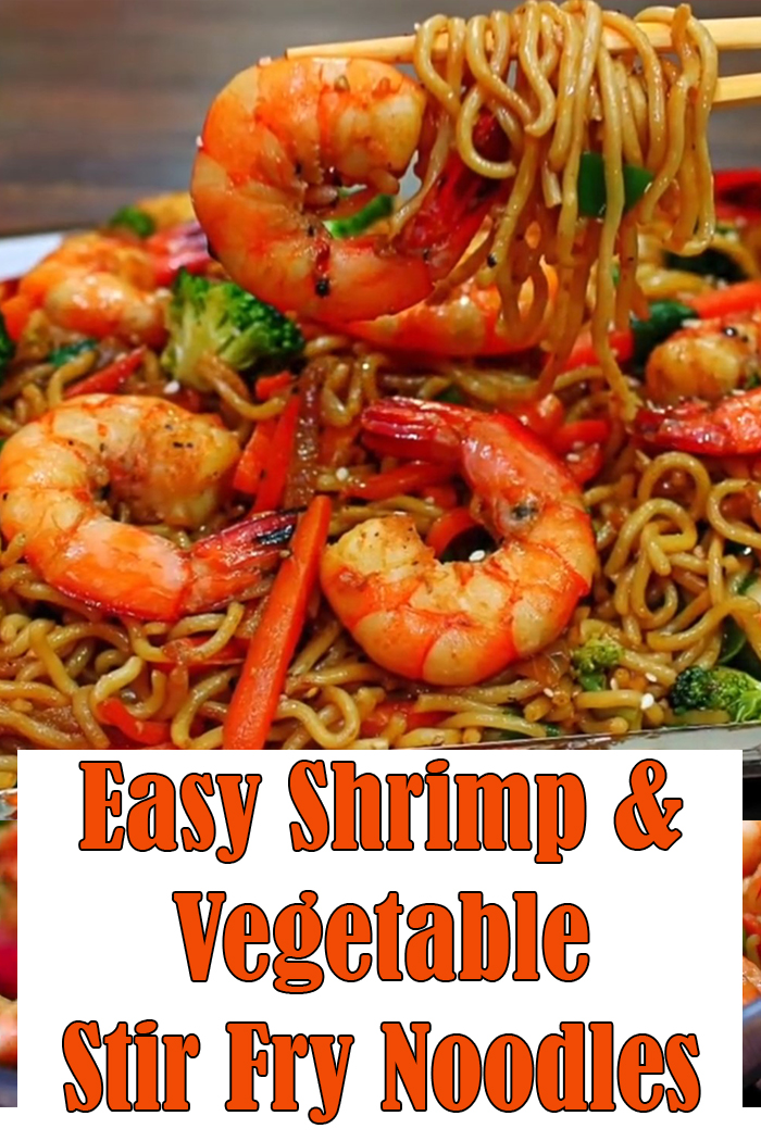 Easy Shrimp and Vegetable Stir Fry Noodles Recipe – Tasty Food Recipes